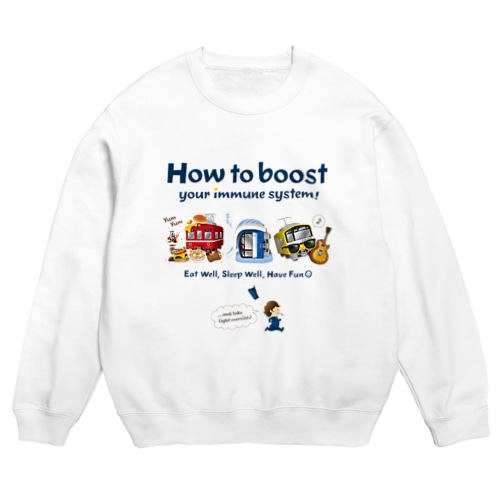 元気の秘訣 !  Crew Neck Sweatshirt