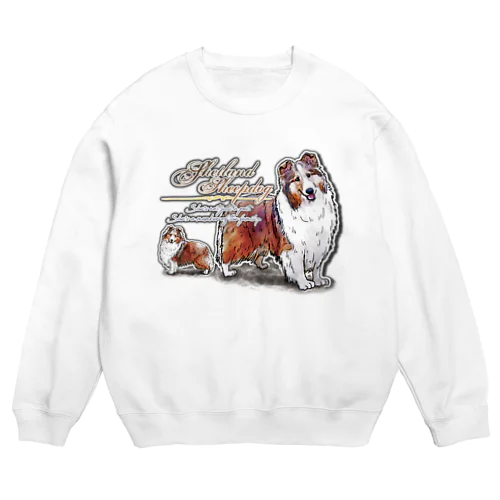 シェットランド・シープドッグ 前面プリントTシャツ＜淡色＞ Crew Neck Sweatshirt