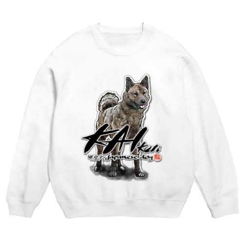 甲斐犬 前面プリントTシャツ＜淡色＞ Crew Neck Sweatshirt