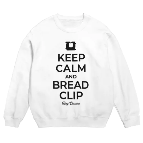 KEEP CALM AND BREAD CLIP [ブラック]  スウェット