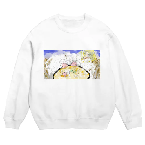 芋煮ぬこ Crew Neck Sweatshirt