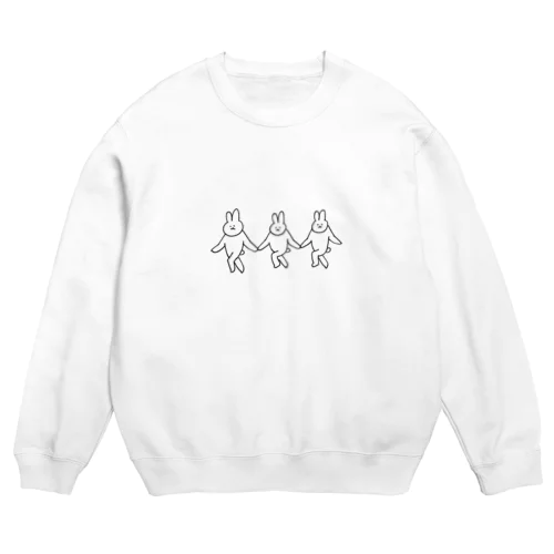 なかよしウサちゃん Crew Neck Sweatshirt