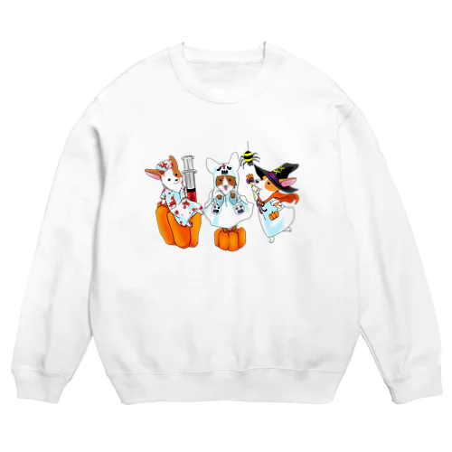 ハロウィンコーギー看護師 Crew Neck Sweatshirt