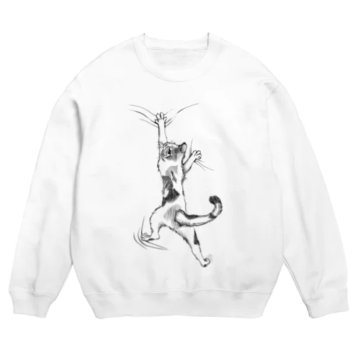 ひっつき猫 Crew Neck Sweatshirt