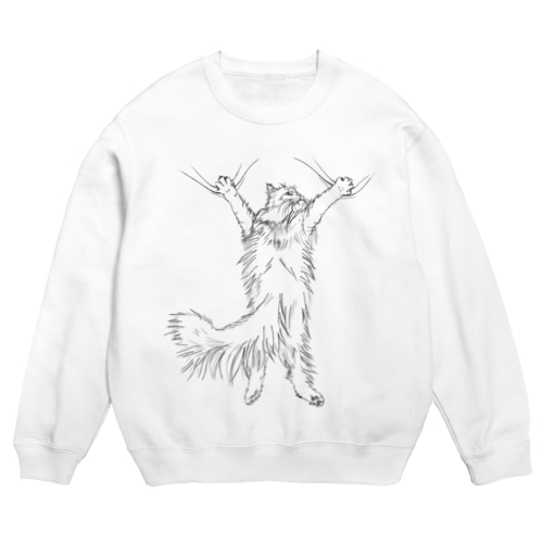ひっつき猫 Crew Neck Sweatshirt
