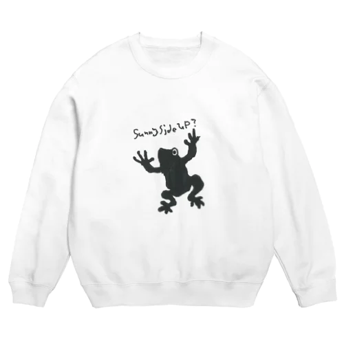 まっくろカエル Crew Neck Sweatshirt