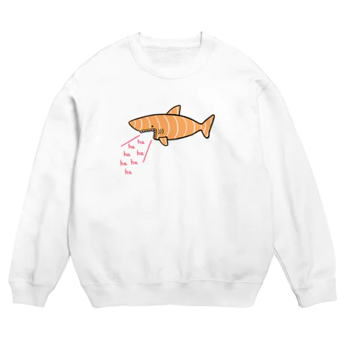 サーモンでできたサメ Crew Neck Sweatshirt