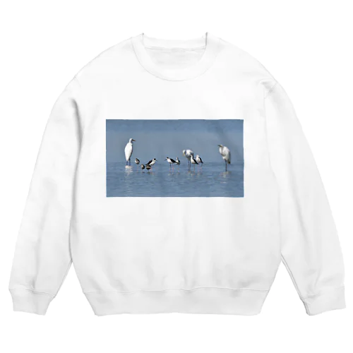 みずべのとり Crew Neck Sweatshirt