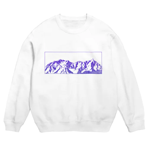 槍穂高連峰　青ペン Crew Neck Sweatshirt