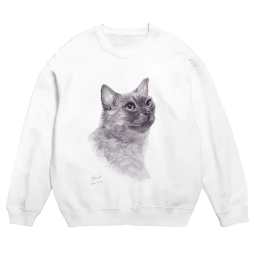 Black&White Cat Crew Neck Sweatshirt