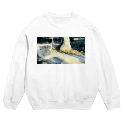 渋くて凛々しいイケメンすぎる猿 Crew Neck Sweatshirt