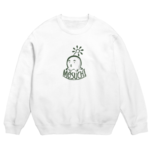 OSUCHI もすちスウェット（WHT） Crew Neck Sweatshirt