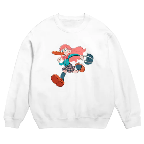 いっけな~い!遅刻遅刻! Crew Neck Sweatshirt