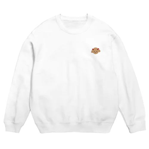 トイプードルのチョコ Crew Neck Sweatshirt