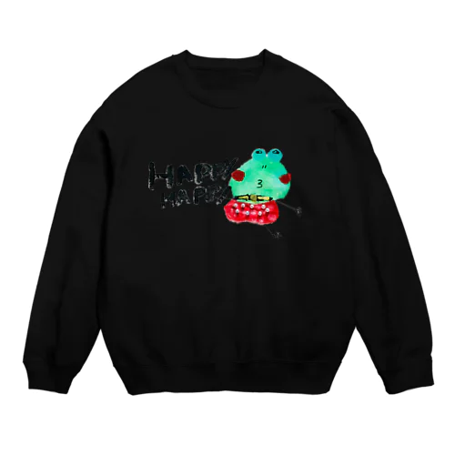 HAPPYカエル Crew Neck Sweatshirt