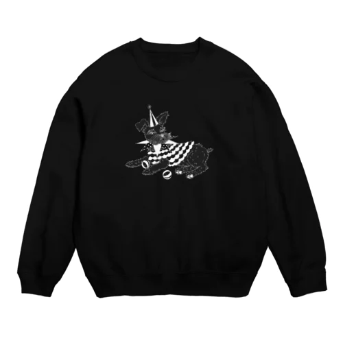 clown schnauzer(ダークカラー) Crew Neck Sweatshirt