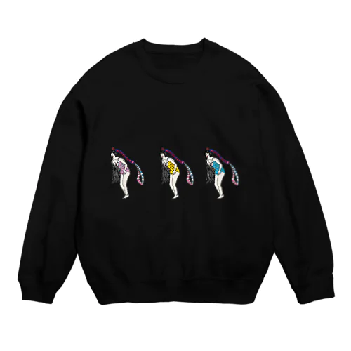 美智子ストラップ（ストライプ） Crew Neck Sweatshirt