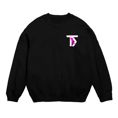 T.S Logo Sweatshirt BLK Crew Neck Sweatshirt