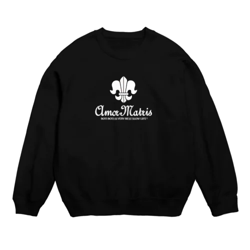 amor matris 白 前にトン Crew Neck Sweatshirt