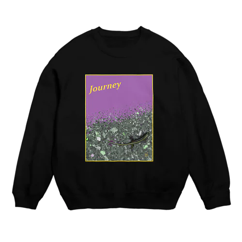 Journey:YELLOW&PURPLE Crew Neck Sweatshirt