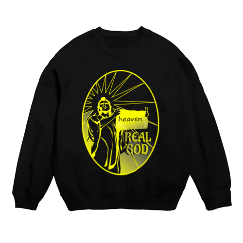 REAL GOD2h.t.(黄色) Crew Neck Sweatshirt