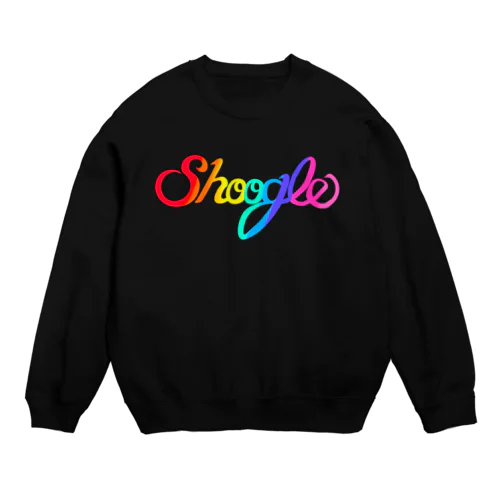 Shoogle(シューグル・週グル・週刊少年グルメ)ロゴ レインボー Crew Neck Sweatshirt