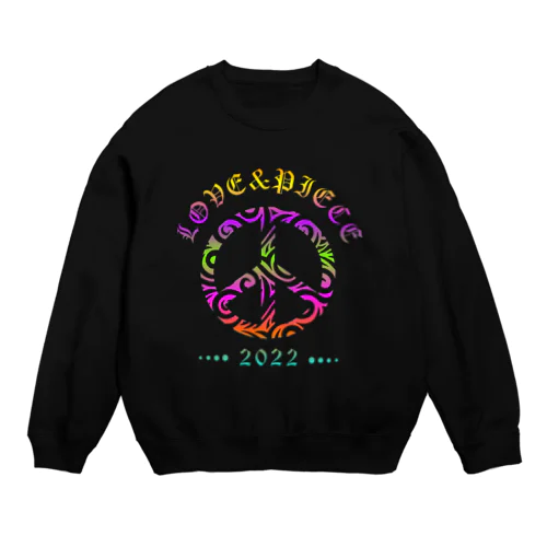 Love＆peaceシリーズRainbowcolorバージョン Crew Neck Sweatshirt