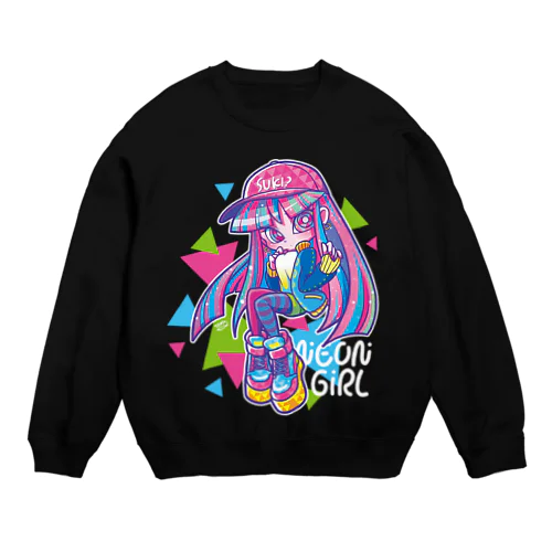 ネオンガール Crew Neck Sweatshirt