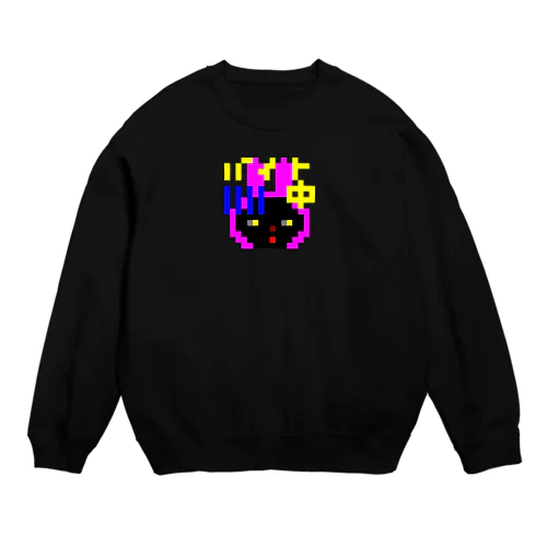 仕事する黒猫　バイト中 Crew Neck Sweatshirt