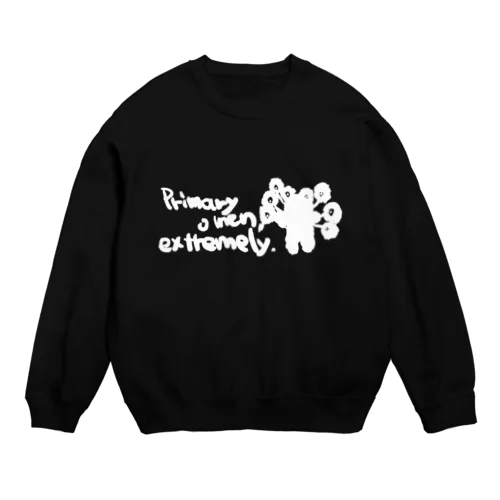 ぽえ(白シルエット) Crew Neck Sweatshirt