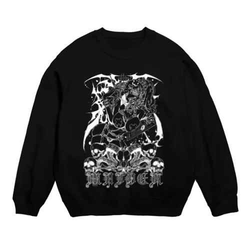 さつじんナースちゃん　白抜きver Crew Neck Sweatshirt