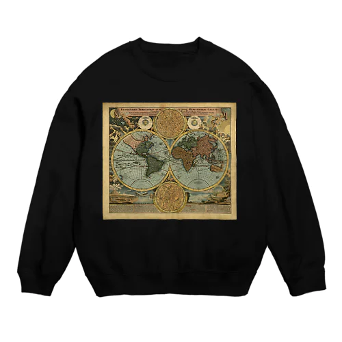 アンティーク地図 Crew Neck Sweatshirt