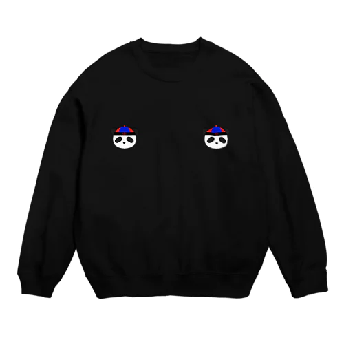 帽子パンダ Crew Neck Sweatshirt