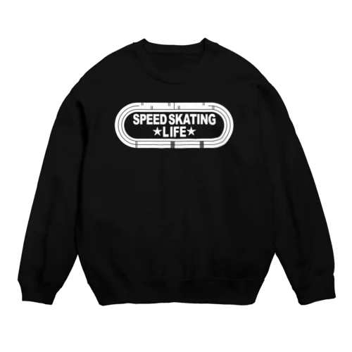 スピードスケート・白・Speed skating・グッズ・Tシャツ・1周400m・スケートリンク・ウィンタースポーツ・男子・女子・かっこいい・かわいい・有望・確実・有力・団体追い抜き・チームパシュート スウェット