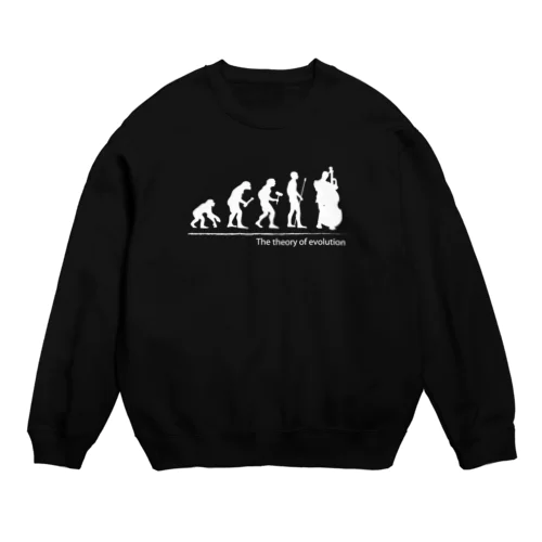 The theory of evolution(wood basss) Crew Neck Sweatshirt