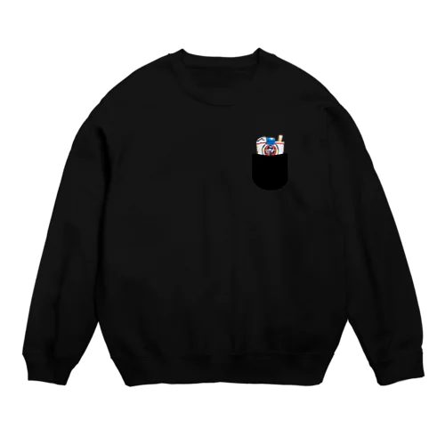 【黒】えきまに工業×ラッキーストライク Crew Neck Sweatshirt