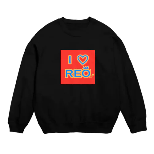 I  ♥️  REO 《赤ロゴ》 Crew Neck Sweatshirt
