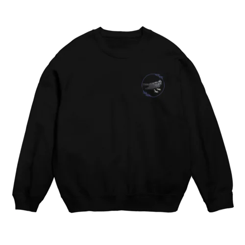 ハシボソガラスさん Crew Neck Sweatshirt