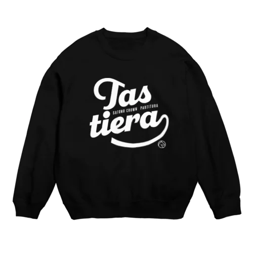 タスティエーラ（タイポグラフィWHITE） Crew Neck Sweatshirt