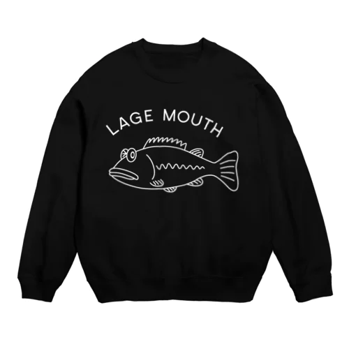 ビッグマウスなバスくん（白線版） Crew Neck Sweatshirt