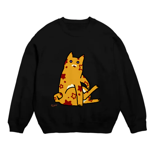 毛づくろいするエイリアン＝ネッコ[AlienCat is glooming] Crew Neck Sweatshirt