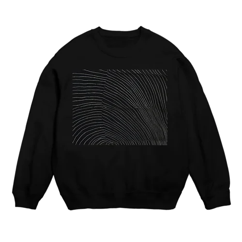 黒着物柄 Crew Neck Sweatshirt