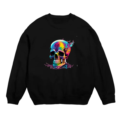 幻想的なドクロ Crew Neck Sweatshirt