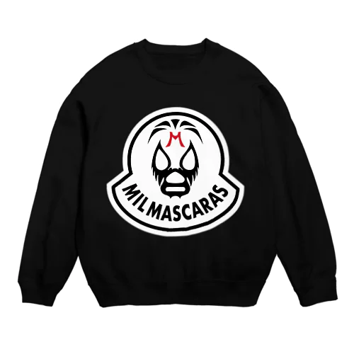 MIL MASCARAS-ミル・マスカラス ワッペン型ロゴ Crew Neck Sweatshirt