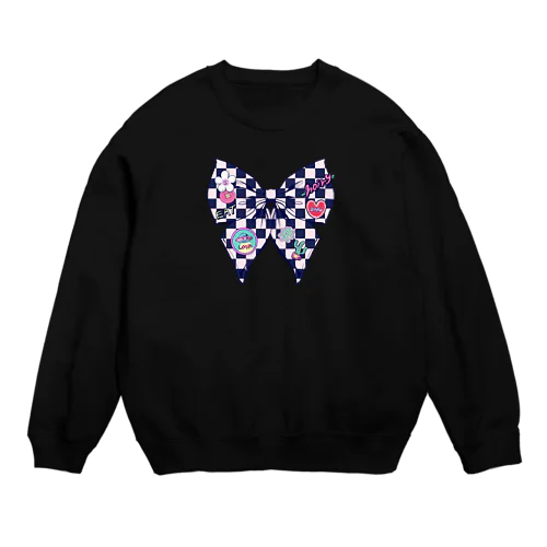 🎀偽リボン🎀　Black✖️White Crew Neck Sweatshirt