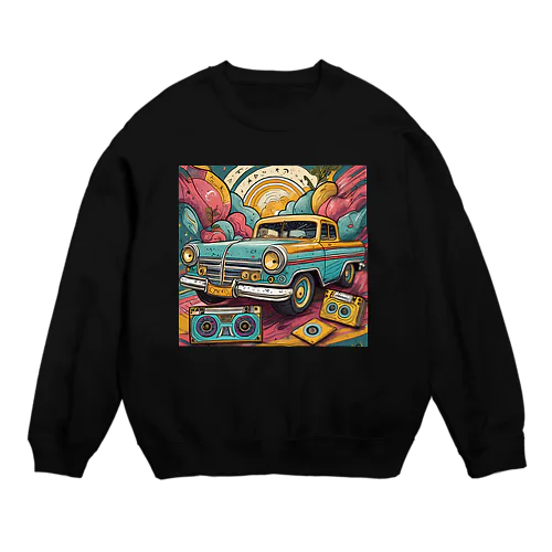 レトロファッション Crew Neck Sweatshirt