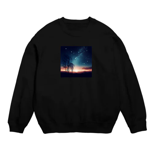 幻想的な夜空🌌 Crew Neck Sweatshirt