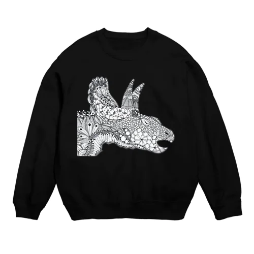 トリケラトプス Crew Neck Sweatshirt