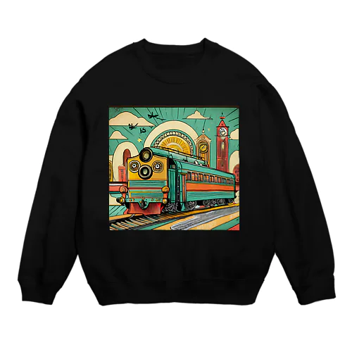 レトロファッション Crew Neck Sweatshirt