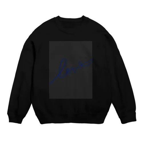 Blue LogoArt × Charcoal Crew Neck Sweatshirt